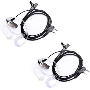 Walkie Talkie Earpiece with Mic PTT 2 Pin Covert Air Acoustic Tube Headset Surveillance Headset Compatible with Baofeng UV-5R BF-888S BF-F8HP Retevis H-777 RT21 RT22 Kenwood Radio(1PCS) in Saudi Arabia