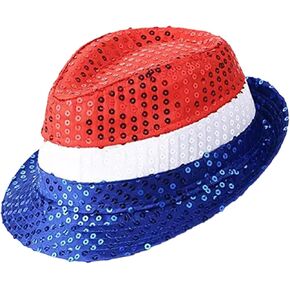 July 4 Costumes Sequins Fedora Accessories in Saudi Arabia