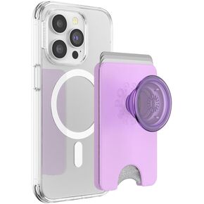 محفظة هاتف PopSockets مع قبضة ممتدة، حامل بطاقة الهاتف، متوافقة مع الشحن اللاسلكي، محفظة متوافقة مع MagSafe -Neo Noir in Kuwait