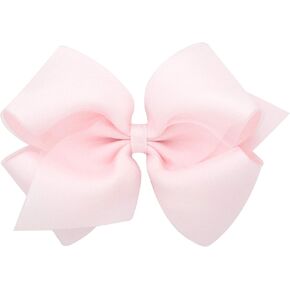 Wee Ones Girls' Grosgrain Hair Bows with Organza Overlay on a WeeStay Clip, King, Light Pink in Kuwait