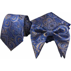 Men's Bow Tie Square Scarf Men Cravats Formal Three-piece Workwear Business Banquet Ball Suit in Saudi Arabia