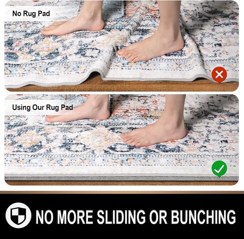 Dual Surface - 5' x 7' - 1/8" Thick - Felt + Rubber Gripper - Non-Slip Rug Pad - Adds Low-Profile Comfort and Protection, Great for High Traffic Areas -Safe for All Floors in Saudi Arabia