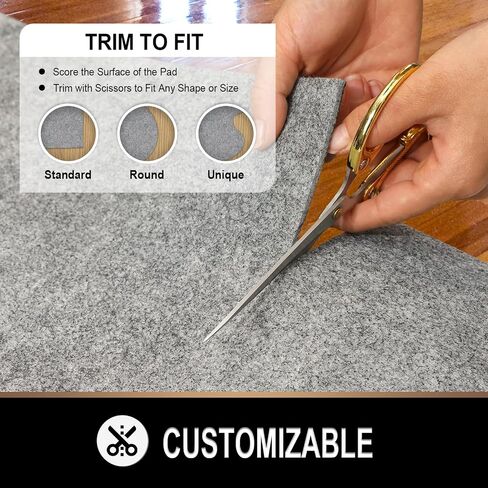 Dual Surface - 5' x 7' - 1/8" Thick - Felt + Rubber Gripper - Non-Slip Rug Pad - Adds Low-Profile Comfort and Protection, Great for High Traffic Areas -Safe for All Floors in Saudi Arabia