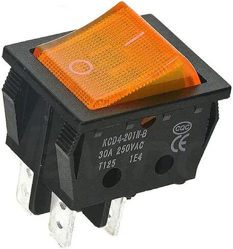 KCD4 Rocker Switch, 30A 250VAC, Power Switch with Indicator Light, Single/Double Pole (4PIN ON-Off) in Saudi Arabia