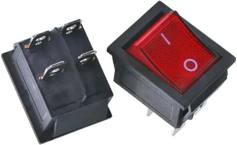 KCD4 Rocker Switch, 30A 250VAC, Power Switch with Indicator Light, Single/Double Pole (4PIN ON-Off) in Saudi Arabia