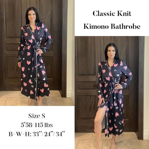 Ekouaer Womens Robes Lightweight Soft Knit Bathrobe Full Length Sleepwear with Pockets Ladies Loungewear S-3XL in Saudi Arabia