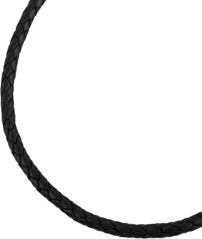 American West Jewelry Braided Genuine Leather Sterling Silver Necklace in Saudi Arabia