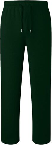 Boy's Baggy Sweatpants Cozy Fleece Casual Pants Elastic Waist Straight Leg Open Bottom Sweatpant Athletic Pants Pockets in Saudi Arabia