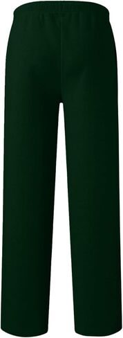 Boy's Baggy Sweatpants Cozy Fleece Casual Pants Elastic Waist Straight Leg Open Bottom Sweatpant Athletic Pants Pockets in Saudi Arabia