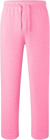 Boy's Baggy Sweatpants Cozy Fleece Casual Pants Elastic Waist Straight Leg Open Bottom Sweatpant Athletic Pants Pockets in Saudi Arabia