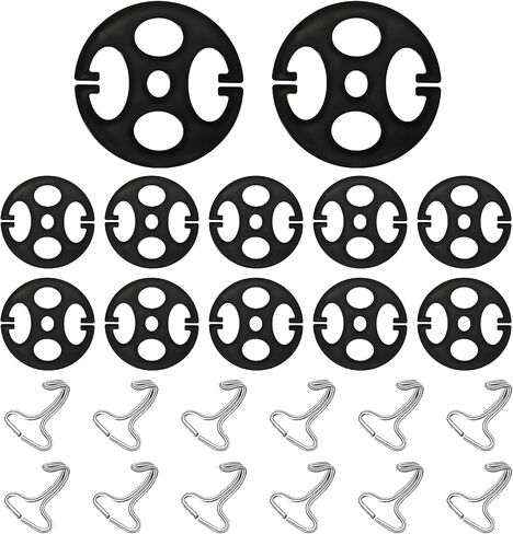 24 PCS Car Seat Cover Plum Plate Metal Hooks, Plastic Cover Chucks & Metal Hooks Locking Clip, Plum Card Fixed Fastener Buckle Replacement for Car Seat Cushions Fixing in Saudi Arabia