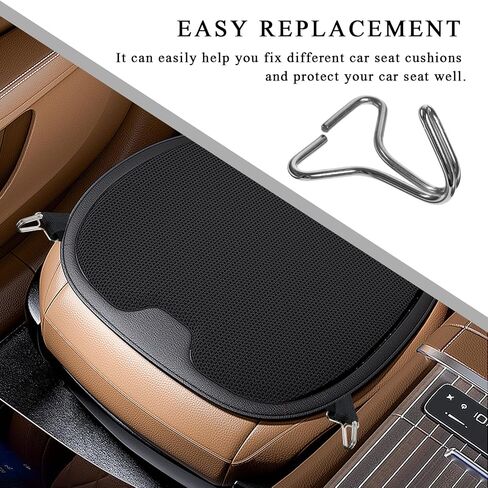 24 PCS Car Seat Cover Plum Plate Metal Hooks, Plastic Cover Chucks & Metal Hooks Locking Clip, Plum Card Fixed Fastener Buckle Replacement for Car Seat Cushions Fixing in Saudi Arabia
