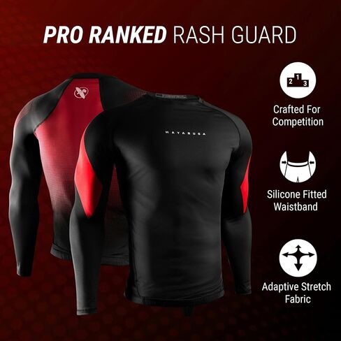 Hayabusa Pro Ranked Rash Guard for Men Long Sleeve in Saudi Arabia