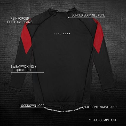 Hayabusa Pro Ranked Rash Guard for Men Long Sleeve in Saudi Arabia