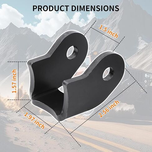 Heavy Duty Shock Bracket Kit, Thick Weld-On Shock Brackets for Off-Road Trailer Rear Axles (1 Pair) in Saudi Arabia