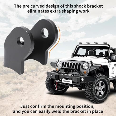 Heavy Duty Shock Bracket Kit, Thick Weld-On Shock Brackets for Off-Road Trailer Rear Axles (1 Pair) in Saudi Arabia