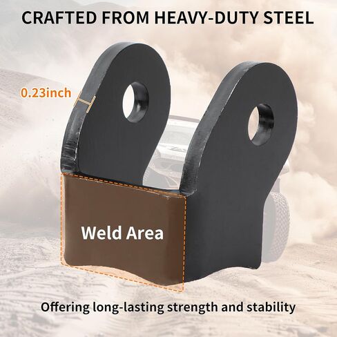 Heavy Duty Shock Bracket Kit, Thick Weld-On Shock Brackets for Off-Road Trailer Rear Axles (1 Pair) in Saudi Arabia
