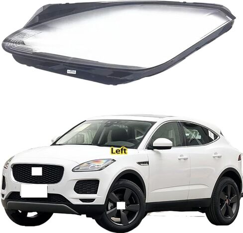 Headlight Shell Mask Lens Plexiglass Compatible for Jaguar E-PACE 2018-2020 Headlamp Cover Transparent Lampshade(1Piece Left Side) in Saudi Arabia