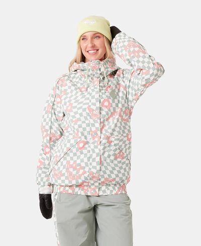 Roxy Women's High Ridge Hoodie Snowboard 10k مقاومة للماء ، سترة التزلج المعزولة in Saudi Arabia