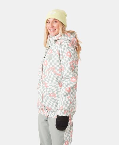 Roxy Women's High Ridge Hoodie Snowboard 10k مقاومة للماء ، سترة التزلج المعزولة in Saudi Arabia