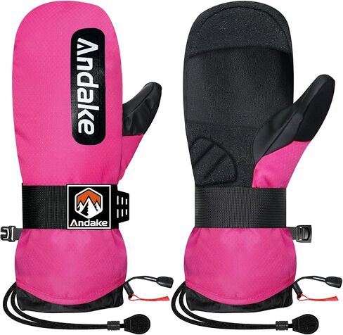 andake Winter Ski Mittens for Men Women - قفازات ثلجية مقاومة للماء ومعزولة ، قفازات الطقس البارد الدافئة للتزلج ، التزلج على الجليد in Kuwait