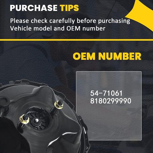 Power Brake Booster 54-71061 لـ Chevrolet S10 1995-1998 لـ Chevrolet Blazer GMC Jimmy Sonoma 1995-1997 لـ Isuzu Hombre Oldsmobile Bravada 1996-1997 in Kuwait