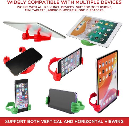 8 Pcs Thumbs up Cell Phone Stands Universal Cell Phone Holder Flexible Mobile Phones Stand Adjustable Smartphone Stand Holder Tablet Holder for Desk Offices Bedrooms Airplanes Travel (Multi Color) in Saudi Arabia