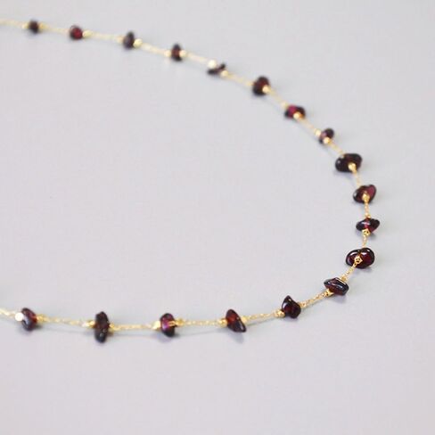 قلادة أنيقة مطلية بالذهب عيار 14 قيراط، مصنوعة يدويًا من خرز الشاطئ الكريستالي، سلسلة مجوهرات، سلسلة ذهبية قابلة للتعديل، قلادة أنيقة أنيقة، هدية مجوهرات للنساء والفتيات in Kuwait