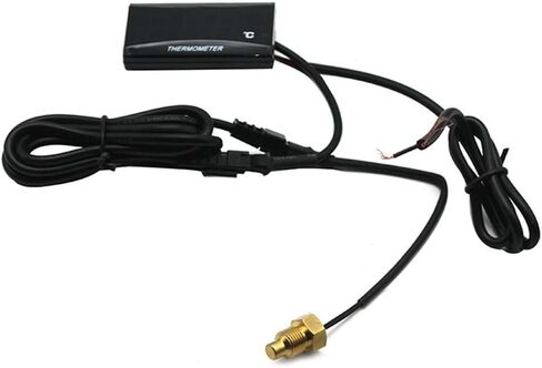 مقياس حرارة دراجة نارية الرقمية ، مقياس متر درجة حرارة الماء DC 12V مع محول مستشعر 18/22 مم وعرض LED ، مقياس درجة حرارة الرطوبة الرقمية (22 مم) in Kuwait