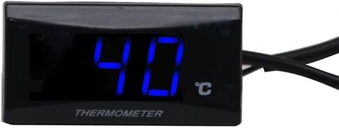 Motorcycle Digital Thermometer, DC 12V Water Temperature Meter Gauge with 18/22mm Sensor Adapter and LED Display, Digital Hygrometer Humidity Temperature Meter(22mm) in Saudi Arabia
