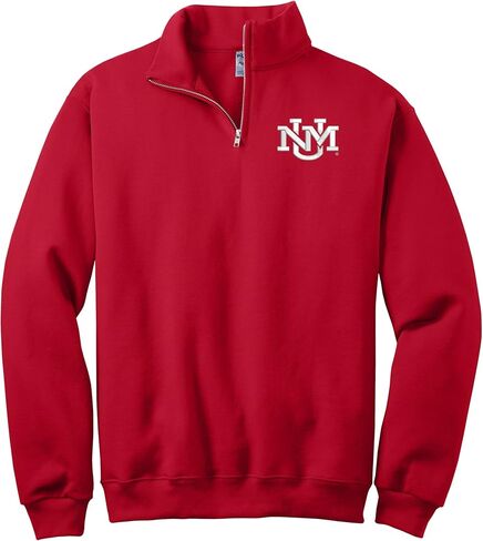 Sorority Letters Shop The University of New Mexico Quarter Zip Cadet Collar Sweatshirt - UNM Lobos Logo Pullover Sweater in Saudi Arabia