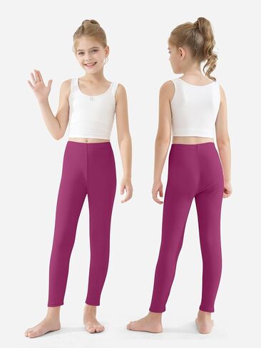 Resinta 5 Pack Girls Cotton Leggings Warm Stretch Soft Tight Pants Assorted Everyday Pull On Leggings for Kids Multipack in Saudi Arabia