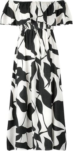 CUPSHE Women's Maternity Dresses for Photoshoot Ruffle Off Shoulder Short Sleeve Slit Hem Maxi Dress in Saudi Arabia
