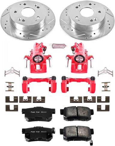 Power Stop KC2270A 1-Click Performance Brake Kit with Caliper For Acura RSX 2002-2006, Honda Civic 2004-2005 [Model Specific] in Saudi Arabia