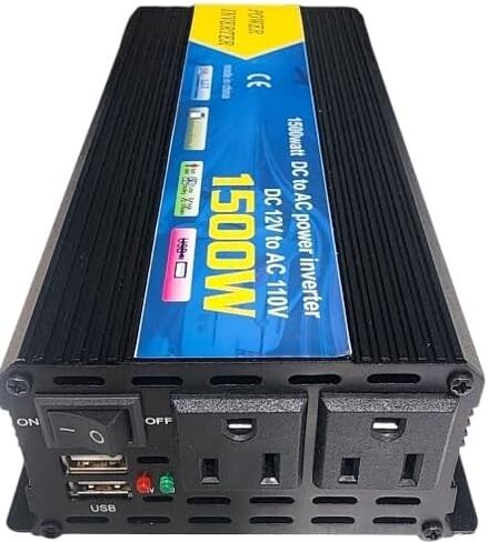 2000W Power Inverter Modified Sine Wave, 12V to 110 Volts, AC Outlets, One USB Ports (2.4 Amp) Hardwire Kit Including for Car Truck RV Outdoor, Camping, Boat, Home,Office (2000, Volts) in Saudi Arabia