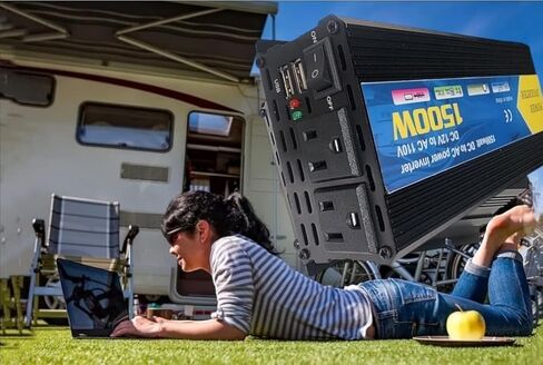 2000W Power Inverter Modified Sine Wave, 12V to 110 Volts, AC Outlets, One USB Ports (2.4 Amp) Hardwire Kit Including for Car Truck RV Outdoor, Camping, Boat, Home,Office (2000, Volts) in Saudi Arabia