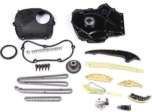 سلسلة توقيت المحرك Kit EA888. 1.8L 2.0L من أجل Tiguan-Auto 2009-2018 لـ Passat-Auto 2008-2015 FIT لـ Jetta-Auto Q3 CC A5/A4/A3/A6 BEETLE EOS S3 06-15 in Kuwait
