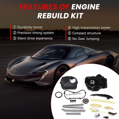 سلسلة توقيت المحرك Kit EA888. 1.8L 2.0L من أجل Tiguan-Auto 2009-2018 لـ Passat-Auto 2008-2015 FIT لـ Jetta-Auto Q3 CC A5/A4/A3/A6 BEETLE EOS S3 06-15 in Kuwait