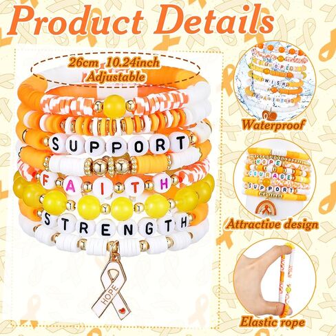96 Pieces Pink Ribbon Breast Cancer Awareness Bracelet for Women Adjustable Hope Fight Courage Bracelets Bulk Ribbon Beaded Bracelets Set for Woman Gift Party Favors in Saudi Arabia