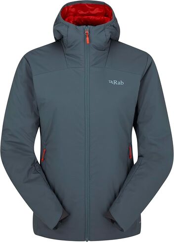 Rab Women's Xenair Alpine Light Hooded Insulated Jacket for Hiking & Mountaineering - Orion Blue - Small in Saudi Arabia