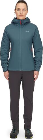 Rab Women's Xenair Alpine Light Hooded Insulated Jacket for Hiking & Mountaineering - Orion Blue - Small in Saudi Arabia
