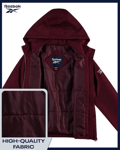 Reebok Womens Windbreaker Jacket - Lightweight Water Resistant Insulated Hooded Windbreaker Jacket Women Coat with Pockets in Saudi Arabia