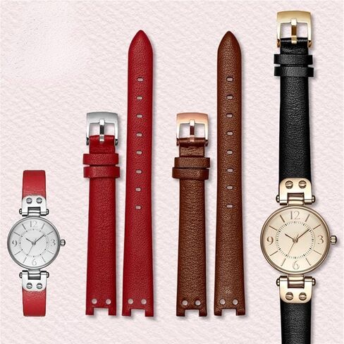 Genuine Leather Watch Strap for Anne Klein Notch AK Girl Simple Elegant Belt Small Dial Retro Band in Saudi Arabia