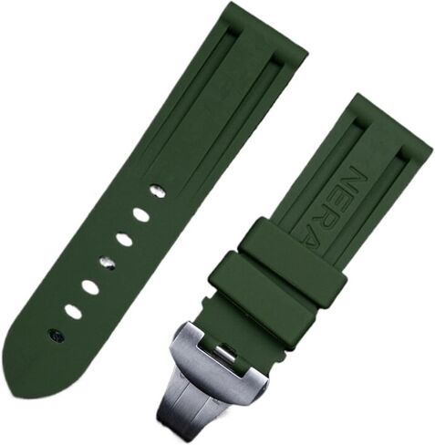 24mm Nature Soft Rubber For Strap Butterfly Buckle PAM111/441/389 Belt Watch Band Accessories in Saudi Arabia