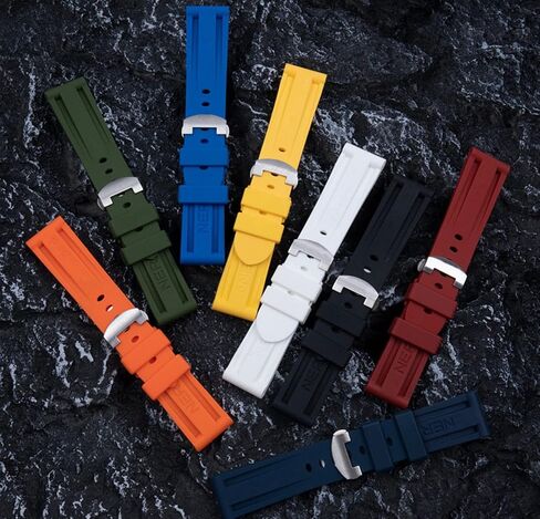 24mm Nature Soft Rubber For Strap Butterfly Buckle PAM111/441/389 Belt Watch Band Accessories in Saudi Arabia