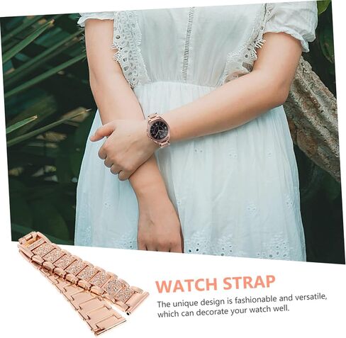 DOITOOL 1pc Rhinestone Watchband Replacement Strap for Watch Fashionable Band Connection Stylish Design for Everyday Wear for Any Outfit in Saudi Arabia