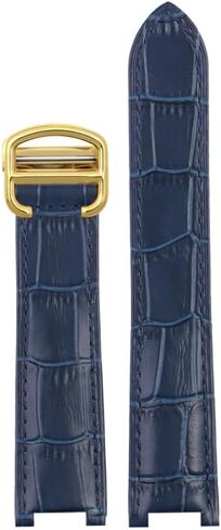 18 * 10mm 20 * 12mm جلد البقر حزام مقعر مقعر سوار أسود أسود سوار قابل للطي لـ wspa0009 watchband in Kuwait