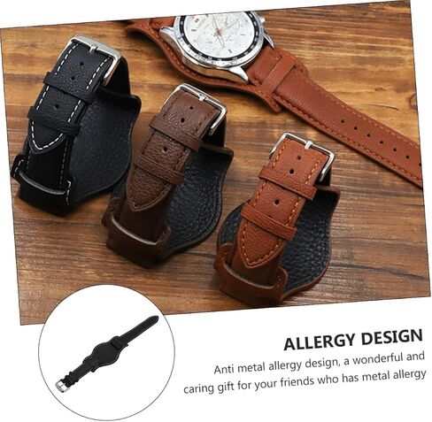 معصم صينية من الجلد القديمة للساعات المعدنية تصميم متين سهل تثبيت النمط الكلاسيكي الحاضر in Saudi Arabia