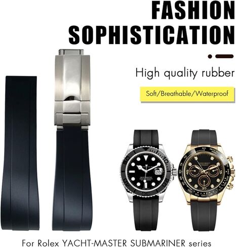 20mm 21mm Rubber For Strap Deployment Buckle Bracelets in Saudi Arabia
