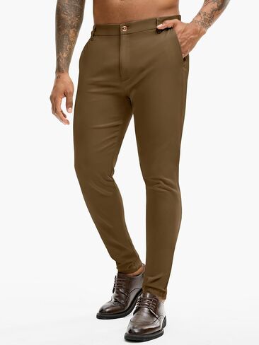 comdecevis mens stretch dress pants slim fit trinkle free free weist golf golf pant incled incled in Kuwait